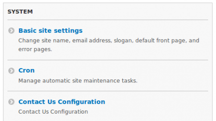 Drupal 8 and 9 Contact Us Configuration Menu