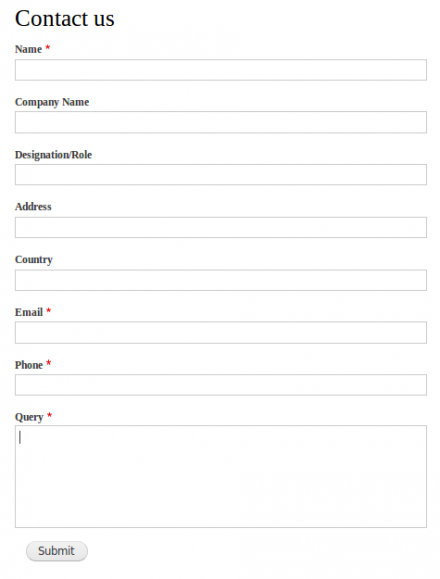 Drupal 8 and 9 Contact Us Form