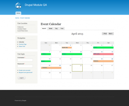 Event Calendar screenshot