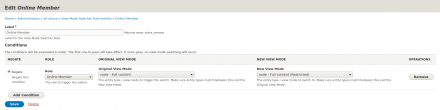 Example Online Member View Mode Switcher Rule