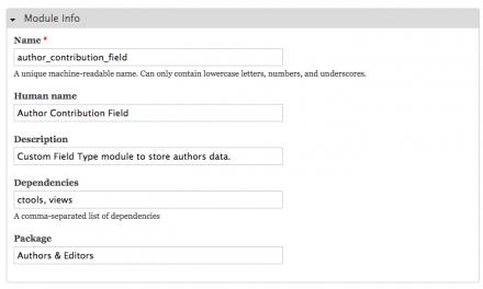 FTG - Module details example