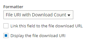 File URI with Download Count Formatter Image