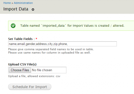 v7.x-1.x - Screen For Uploading CSV File to Schedule For Import.