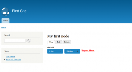  My first node First Site
