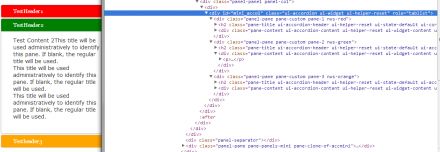 Panels Accordion with Default and Custom pane classes