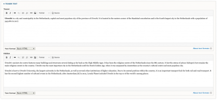 Editing the contents of the read more field