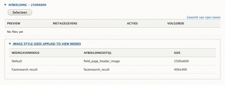 Show which image sizes are used based on view modes.