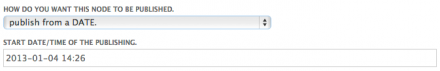 publish node on a specific date