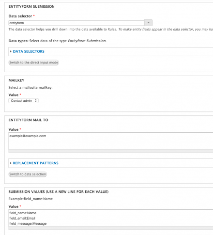 Rules & entityform implementation