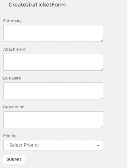 form created from configuration settings