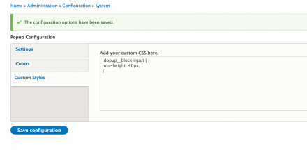 Dopup Module custom styles