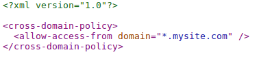 Example crossdomain output