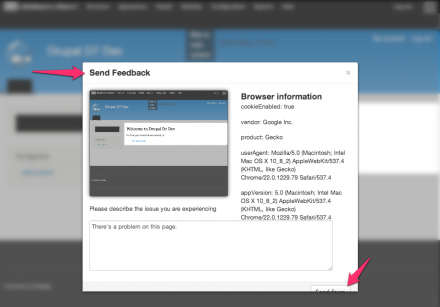 The fourth step in the feedback flow - submitting the feedback.