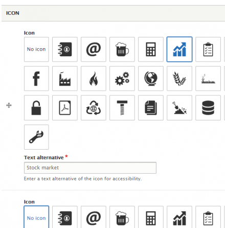 Icon selector form element and field widget