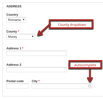 Form at the content edit page