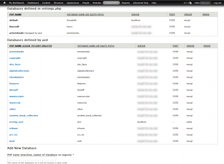 The main aed management screen.