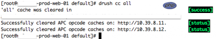 APC flushing example with Drush