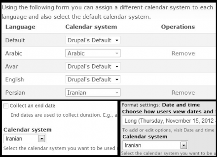 Calendar Systems Drupal org