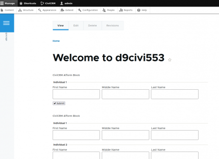 civicrm afform block display screenshot