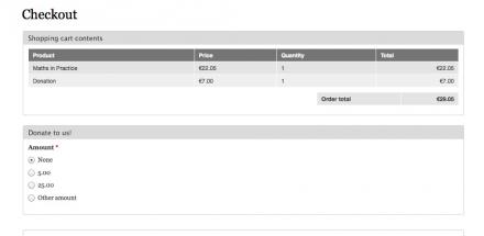 Commerce Donate checkout pane