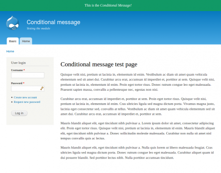 Conditional message demo