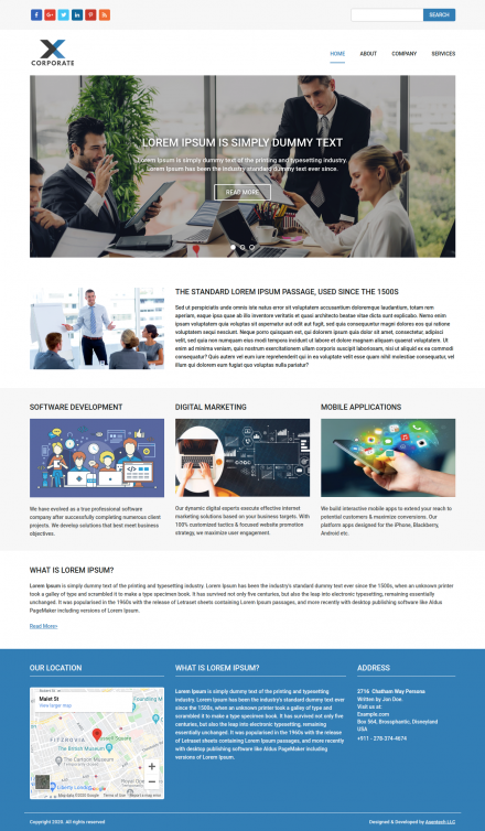 corporate responsive theme