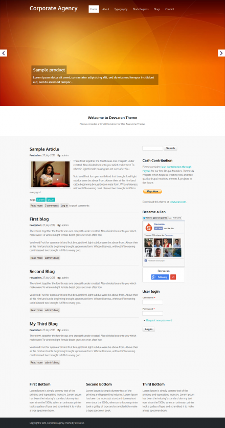 Corporate Agency Theme Sccreenshot