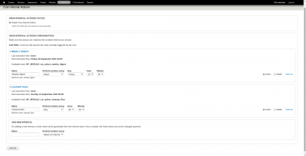 Cron Interval Actions Admin Interface