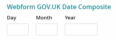 GOV.UK Webform date