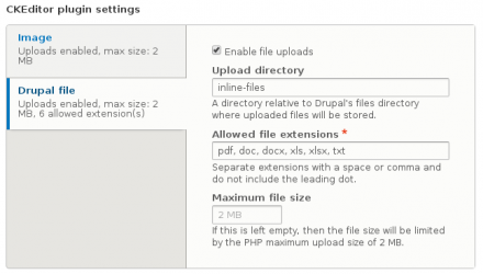 Plugin's settings