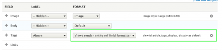 View Entity Reference Field Formatter