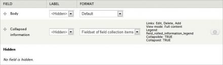 Field collection fieldset formatter summary