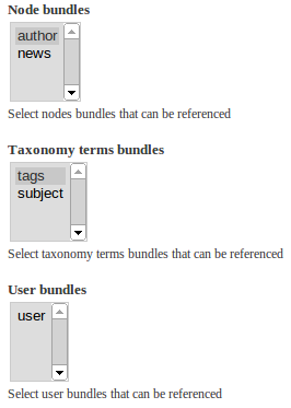 settings for simplereference field