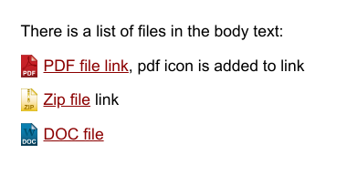 File type indicator filter