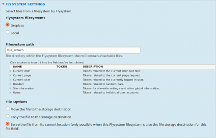 Filefield sources Flysystem Configuration