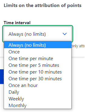 Limits on the attribution of points by time