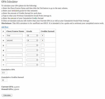 GPA Calculator