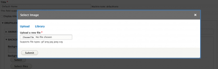 Drupal 8 Image Browser - Upload