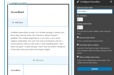 Layout Builder: Tabs and Accordion | Drupal.org