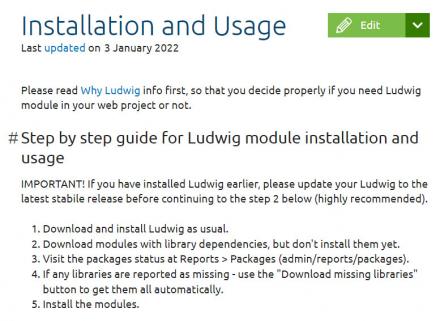 Ludwig installation and usage