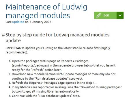 Ludwig maintenance