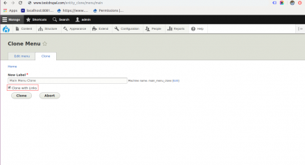 Menu Link Clone