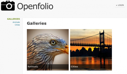 Screenshot of Openfolio with sample content