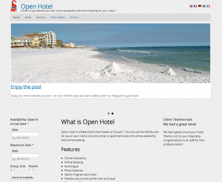 Open Hotel Home Page