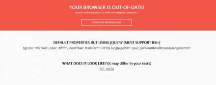 Outdated Browser (frontend)