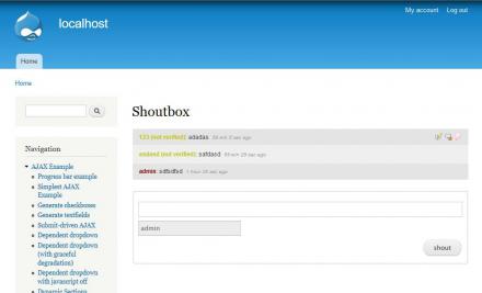 Shoutbox Page