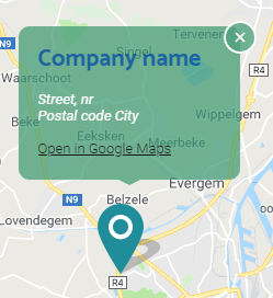 Gmap Popup styler: example of a styled Google Map popup