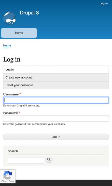 reCaptcha V3 Login Page