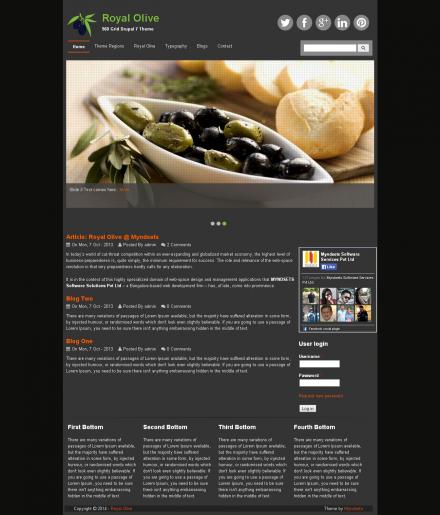 Royal Olive Theme - Front Page