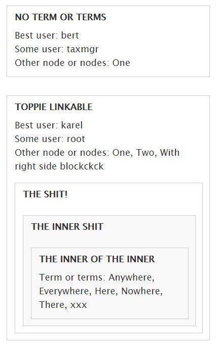 Nested fieldsets result